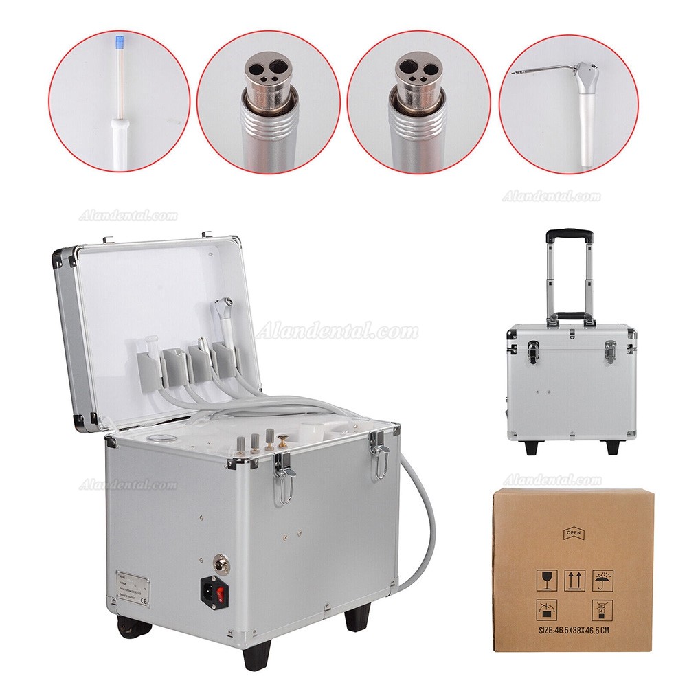 GOARD G12-A Mobile Dental Unit / Dental Portable Unit with Compressor+Suction Saliva